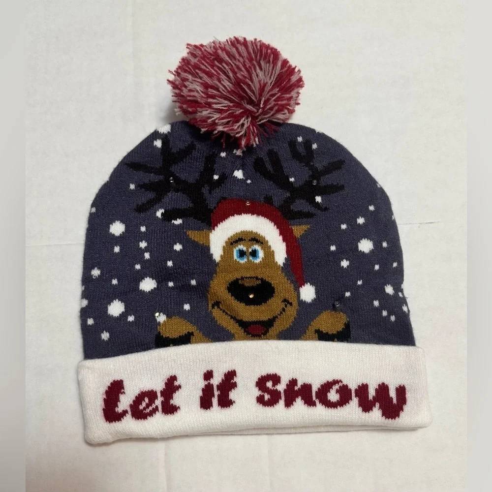 LED funny Christmas beanie unisex